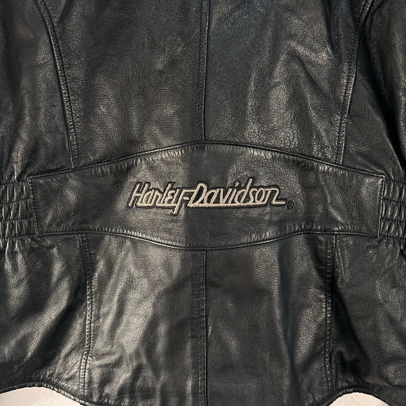 Harley-Davidson Black Leather Jacket Sz M - Picture 8 of 8